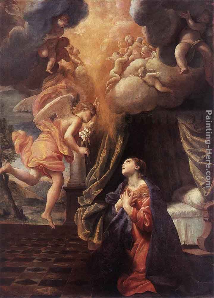 The Annunciation painting - Giovanni Lanfranco The Annunciation art painting